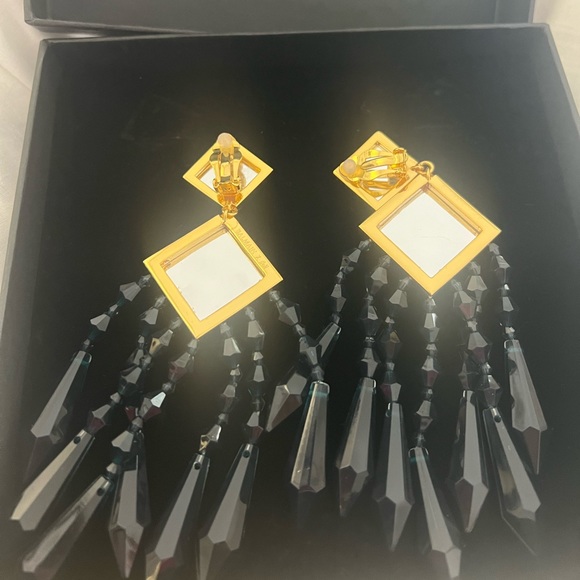 Limited edition Balmain x H&M Crystal Chandelier Clip-on Earrings - Picture 3 of 6